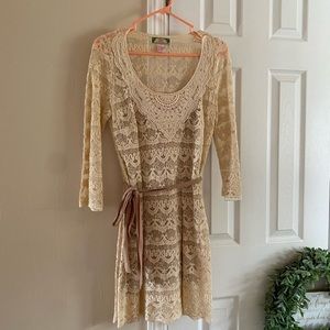 Cream lace dress